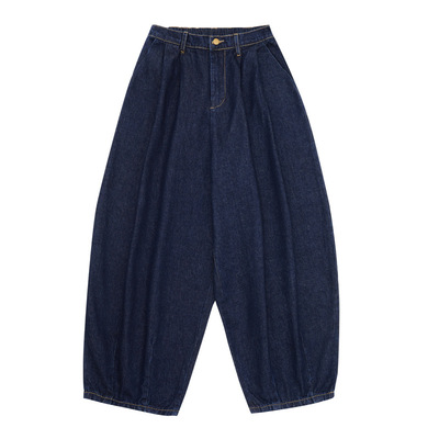 【品牌折扣】BEAMS JAPA牛仔裤日系复古阔腿春秋宽松休闲老爹长裤