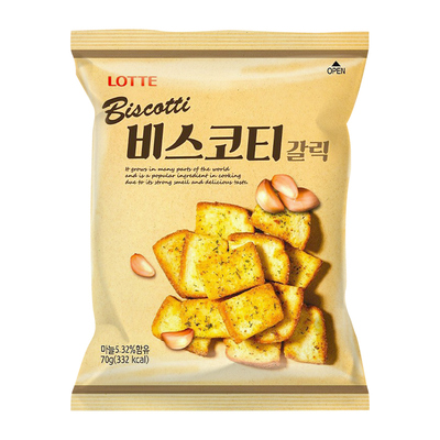 韩国进口乐天烤面包片蒜香黄油