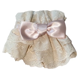 roji原创Lolita生成色蕾丝手袖女夏季蝴蝶结洛丽塔可爱大花边甜美