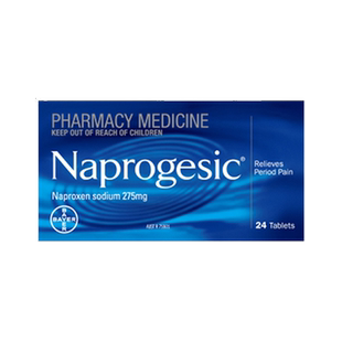Naprogesic拜耳痛经小蓝片生理期姨妈痛缓解拜尔止痛止疼药24粒