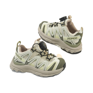 小猪班纳【旋转纽扣】春秋轻便透气休闲透气防滑中大童运动老爹鞋