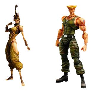 正版PlayArts改PA改街头霸王隆肯古烈息吹嘉米可动 人偶手办模型