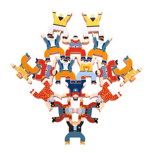 美乐大力士叠叠乐积木平衡玩具亲子互动早教桌游层层高游戏叠叠高