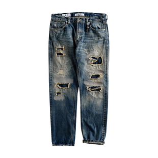 国内在仓 FDMTL Slim Fit Denim Cs131 25AW日本制破洞拼接牛仔裤