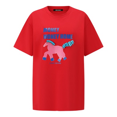 ELVIS.CHEUNG小马手工印花T恤