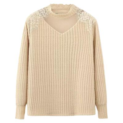 2025秋冬装大码蕾丝打底衫女上衣