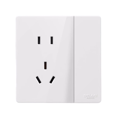 德力西cd827s瓷感白亮面开关插座