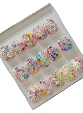 春日小花浮雕贴纸ins风白色雏菊