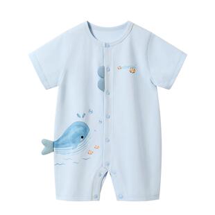 贝肽斯[索罗娜]婴儿衣服夏季薄款短袖连体衣婴幼儿宝宝睡衣爬爬服