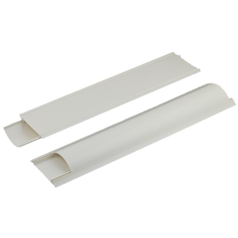 PVC塑料弧形装饰走线槽墙面半圆隐形明装铝合金防踩压电线槽遮丑