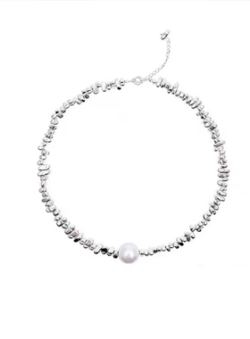 碎银子珍珠不规则项链ins风简约