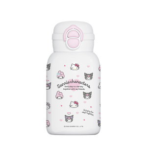 hellokitty保温杯女生高颜值初中生吸管水杯可爱便携学生双饮杯子