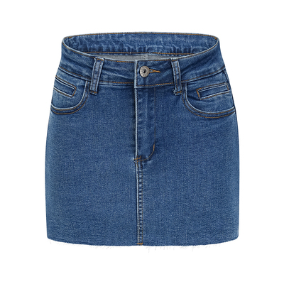 欧美风复古做旧牛仔半身裙