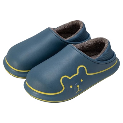 防水不臭脚包头冬季棉拖鞋男款