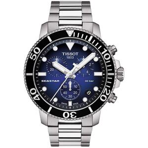 Tissot天梭海星1000黄晓明同款蓝盘石英手表男表
