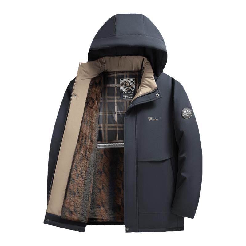 罗蒙加绒加厚男士棉服冬季外套