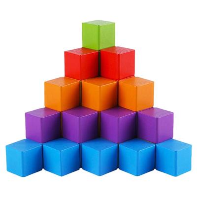 正方体积木模型几何体立体小方块正方形幼儿园小学生年级数学教具