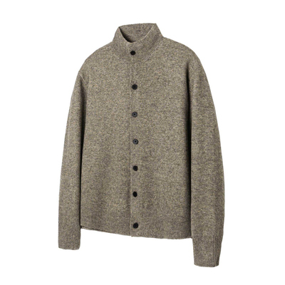 日系复古立领针织开衫外套