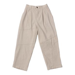 无色无味25年秋季新款棉质裤子百塔高腰显瘦休闲小直筒哈伦裤女裤