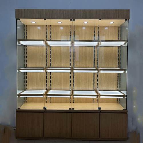 玻璃展示柜奖牌证书礼品汽车药店陈列模型钢化玻璃源头工厂货柜