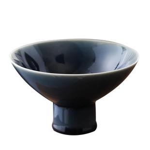 日式高雅高脚茶点盘复古水果盘陶瓷茶食零食茶道茶具点心碟子花器