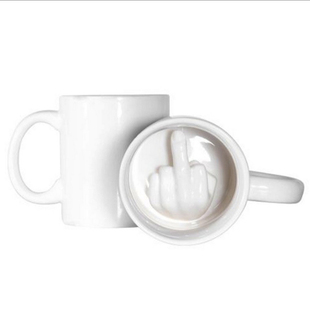 法克杯创意个性法克FUCK中指杯陶瓷咖啡杯情侣马克杯up yours!mug