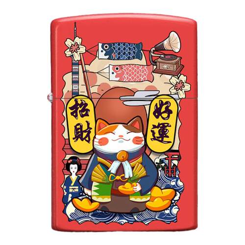 ZORRO佐罗官方旗舰店正品煤油打火机好运猫个性防风送男朋友礼物