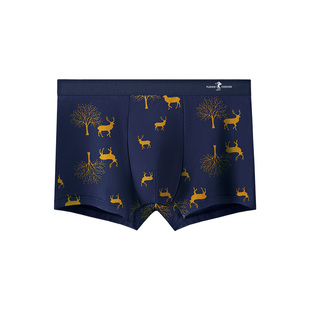 啄木鸟男士内裤纯棉2025新款高端红色大码四角裤男款平角短裤男生