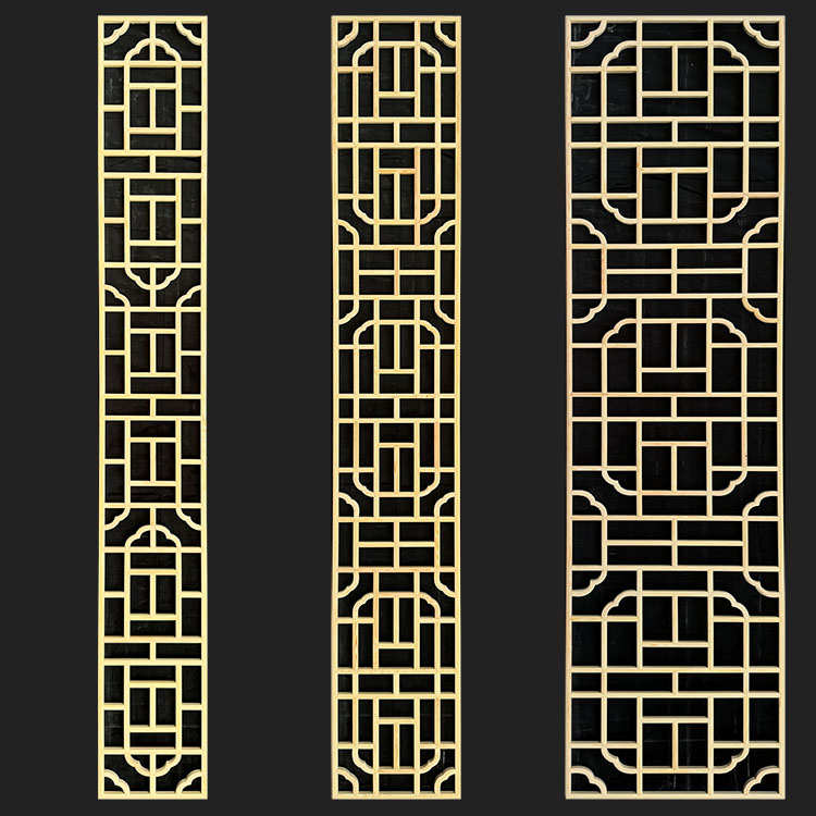 实木花格东阳木雕仿古门窗镂空吊顶隔断屏风新中式木格栅玄关背景