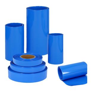 蓝色PVC热缩管18650锂电池组绝缘保护封装膜防尘套管阻燃快速收缩