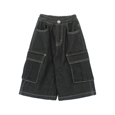 utouto冬季立体口袋加绒牛仔裤