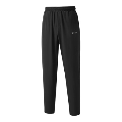 Adidas/阿迪达斯正品简约纯色中腰男黑色经典休闲休闲裤KQ5308