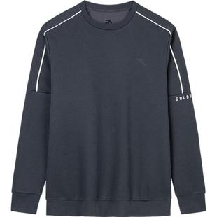 安踏易打理卫衣丨针织运动服男士冬季百搭圆领套头衫加绒长袖上衣