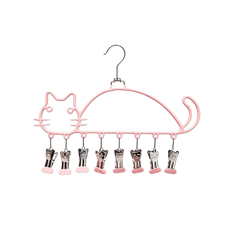 宿舍防风无痕多夹子晾衣架