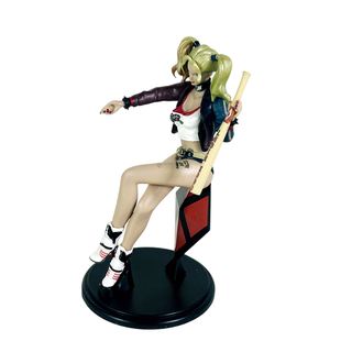 影视周边装饰摆件猛禽小队哈莉奎茵坐姿小丑女公仔潮玩美少女手办