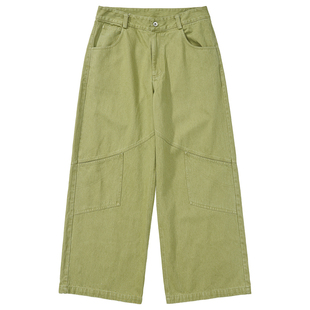 Mentmate 25AW 马尔斯绿牛油果小众水洗牛仔裤男秋冬直筒休闲长裤