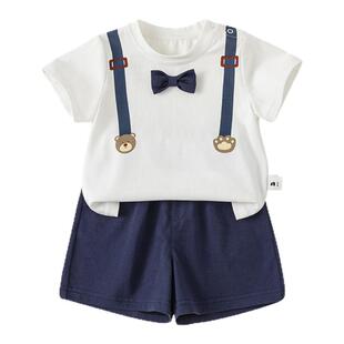 周岁男宝礼服男童小少爷套装一岁男宝宝生日衣服夏装婴儿洋气童装