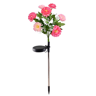 太阳能7头雪莲花灯户外防水花园庭院装饰灯氛围布置地埋灯草坪灯