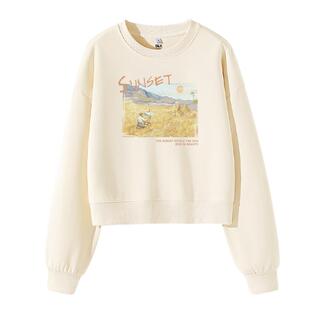 班尼路S&K系列圆领卫衣女2026春新款小个子短款显高宽松休闲上衣Q