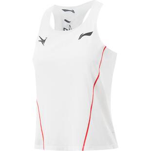 李宁龙雀竞速比赛跑步夏背心比赛服女修身透气无袖上衣针织运动服