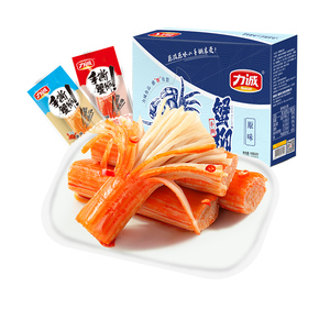 力诚手撕蟹柳蟹肉棒海味即食休闲零食蟹足蟹味海鲜火锅料网红小吃