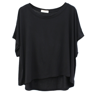 垂感短袖莫代尔t恤上衣女夏百搭宽松显瘦圆领休闲短款罩衫舞蹈服