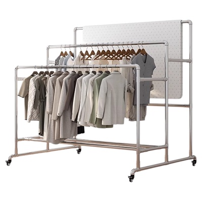 镀锌钢管三杆晾衣架落地户外挂衣架防风防锈晒被子户外大型衣架