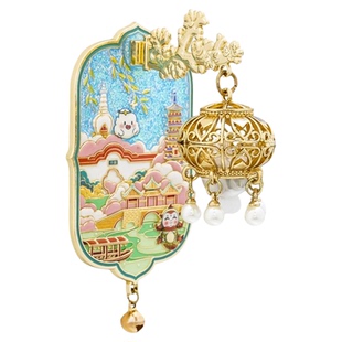 扬州地标灯光金属冰箱贴中国风城市景点瘦西湖个园旅游文创伴手礼