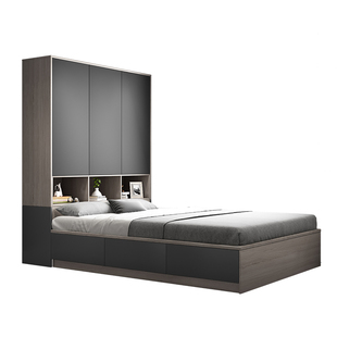 儿童榻榻米床衣柜一体小户型带书桌塌塌米次卧室省空间实木储物床