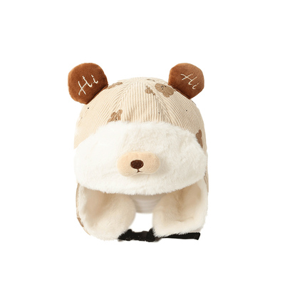 儿童秋冬款毛绒保暖雷锋帽