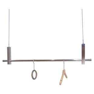 服装店不锈钢吊杆吊顶悬挂展示架简约女装挂衣架橱窗吊架陈列货架