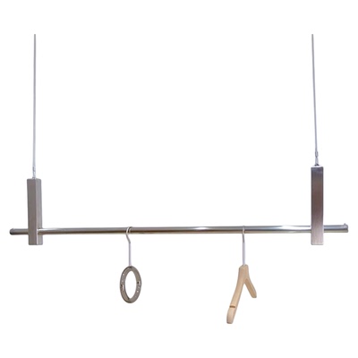 服装店不锈钢吊杆吊顶悬挂展示架简约女装挂衣架橱窗吊架陈列货架