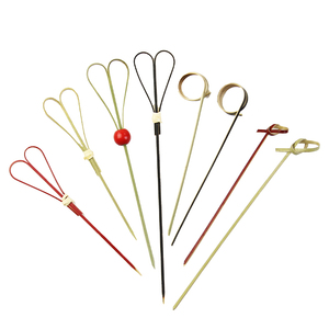 剪刀签竹签果叉装饰汉堡冰糖葫芦三明治鸡尾酒签打结签精致一次性