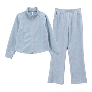 2026新款时尚休闲运动套装女春秋款立领卫衣外套减龄阔腿裤两件套